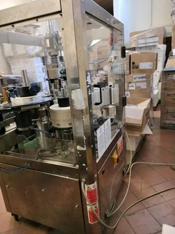 Used OMB capsuling machine with labeller — 3