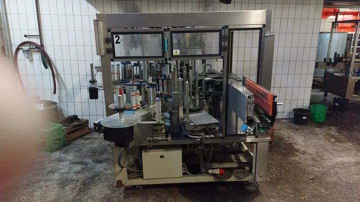Used labeller P.E. adhesive