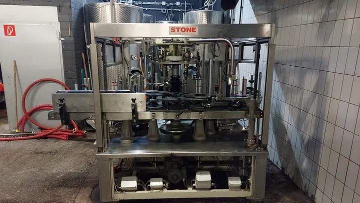 Used labeller P.E. adhesive — 3